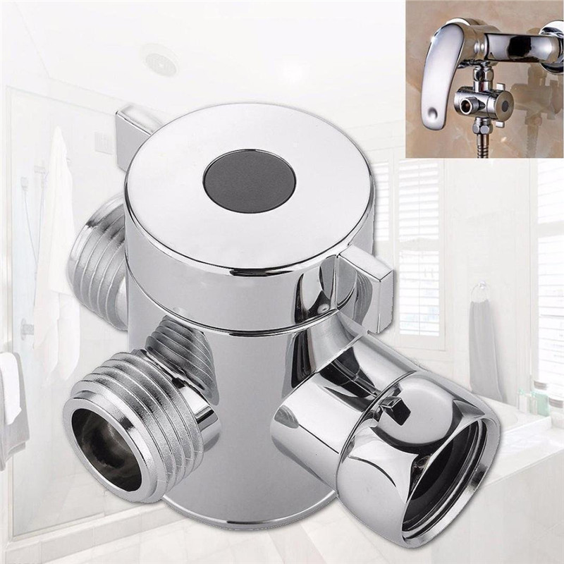 1/2 Brass Diverter Valve 3 Way Water Separator Shower Tee Adapter Adjustable Shower Head Diverter Valve Bathroom Accessories