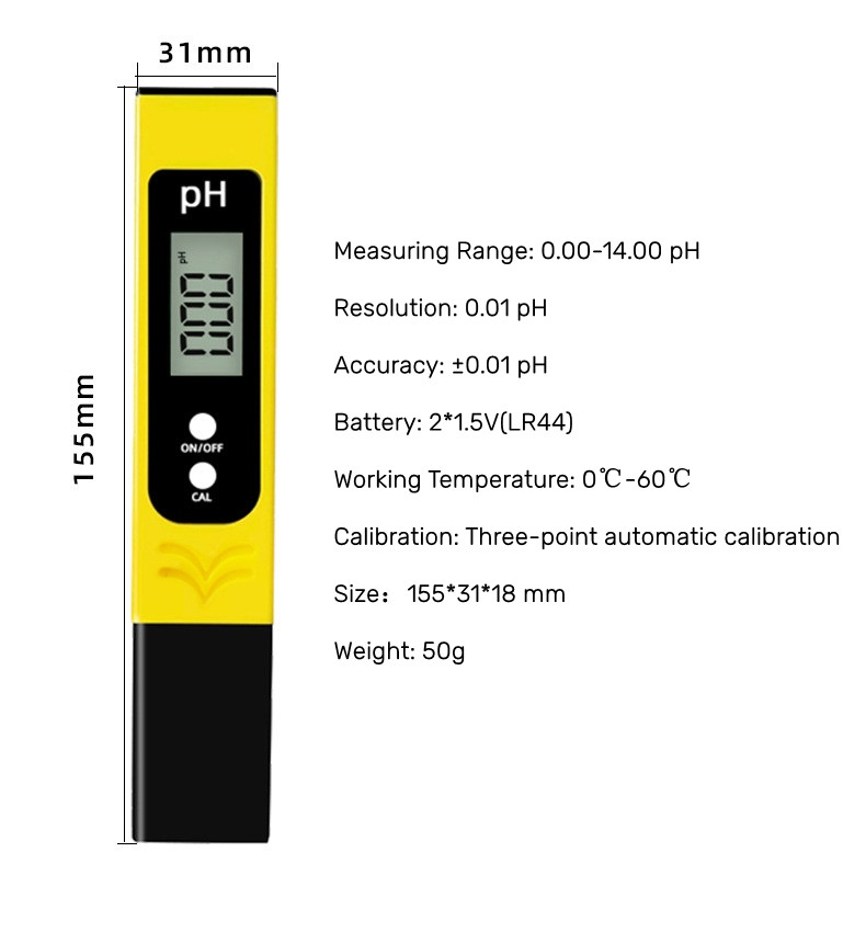 Portable Digital PH Meter and TDS Temp Meter Combo PH TDS Tester for RO system cooling tower aquariums