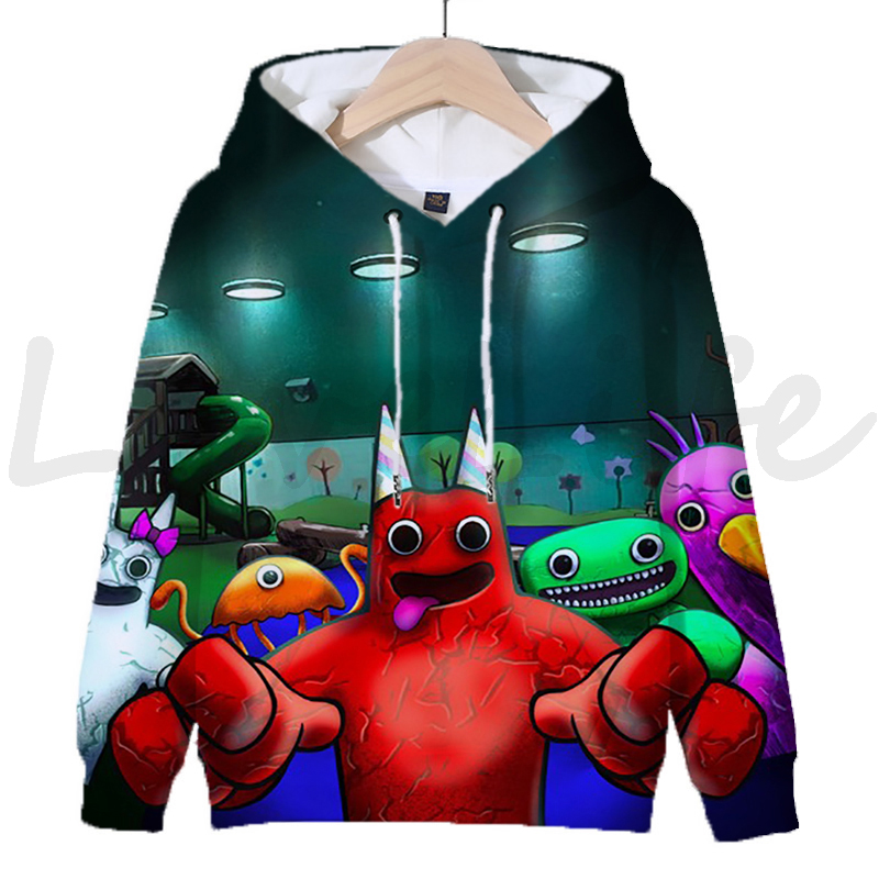 Jogo de anime Garten of Banban Hoodies Roupas infantis Roupa Banban Garden Crianças Capuz Sorto Meninas Meninas Hoodie Streetwear