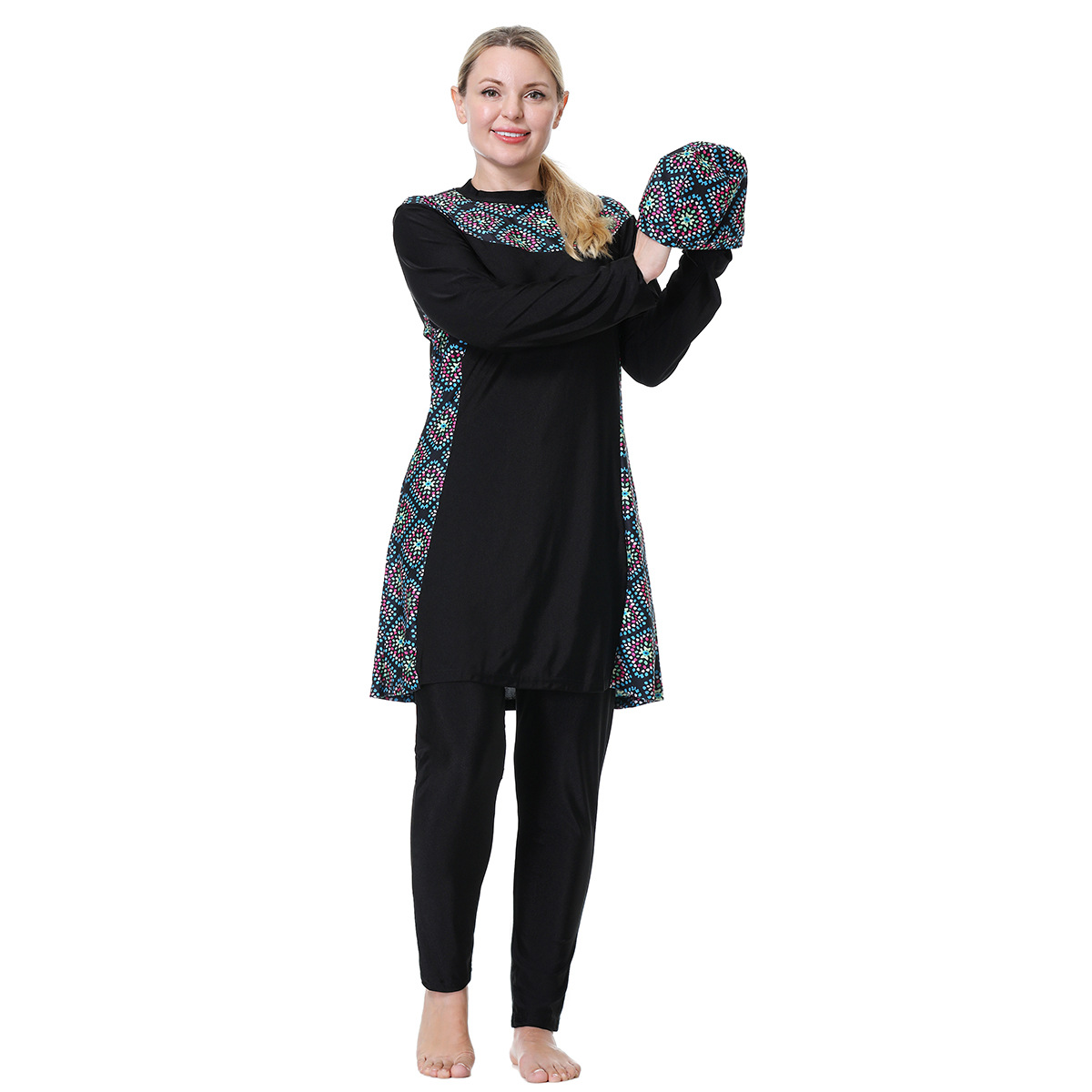 Tigne plus couvert entièrement 3xl-8xl Femmes de maillot de bain Muslimah Saisie de bain islamique Lady Watersportswear Modest Swimsuits Borkini