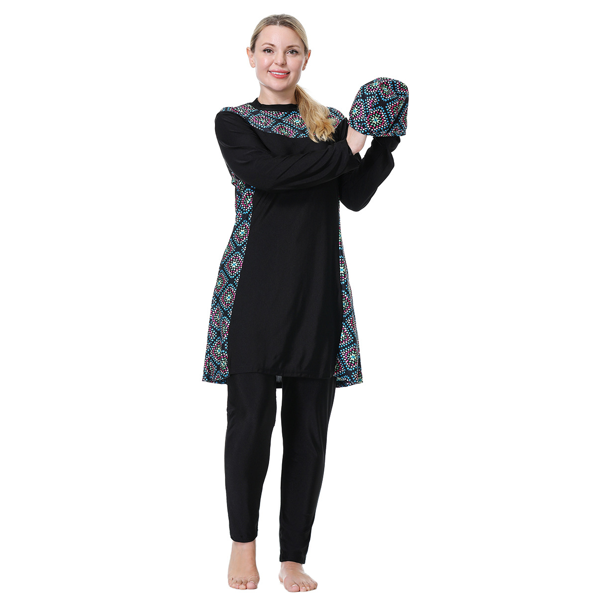 Coberto completo Plus Tamanho 3xl-8xl Meninas de banho Muslimah Islâmica Ternos de banho