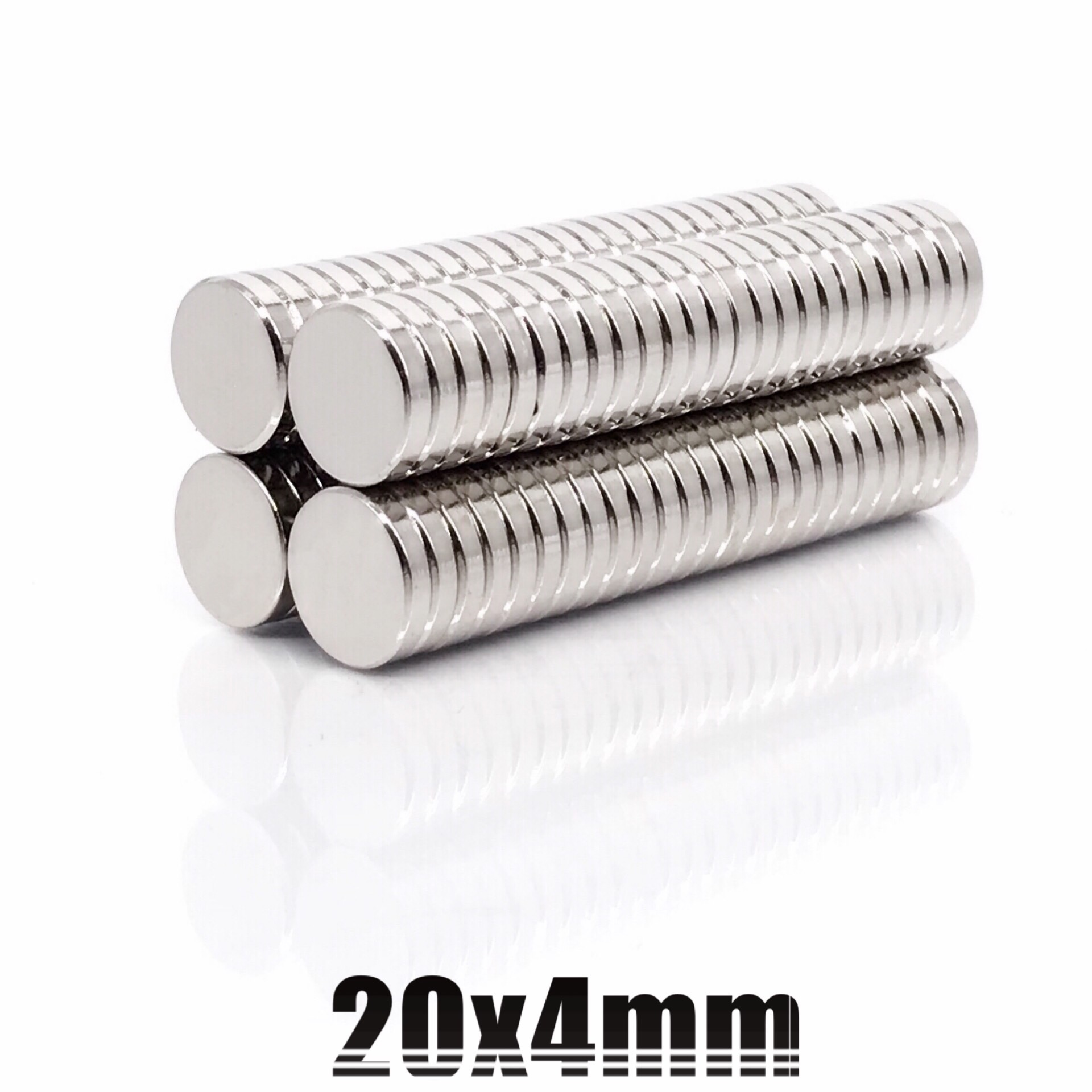 2〜20x4 mm永久丸い磁石20mm x 4mmネオジム磁石N35 20x4mm強磁石20*4強力な磁石磁石