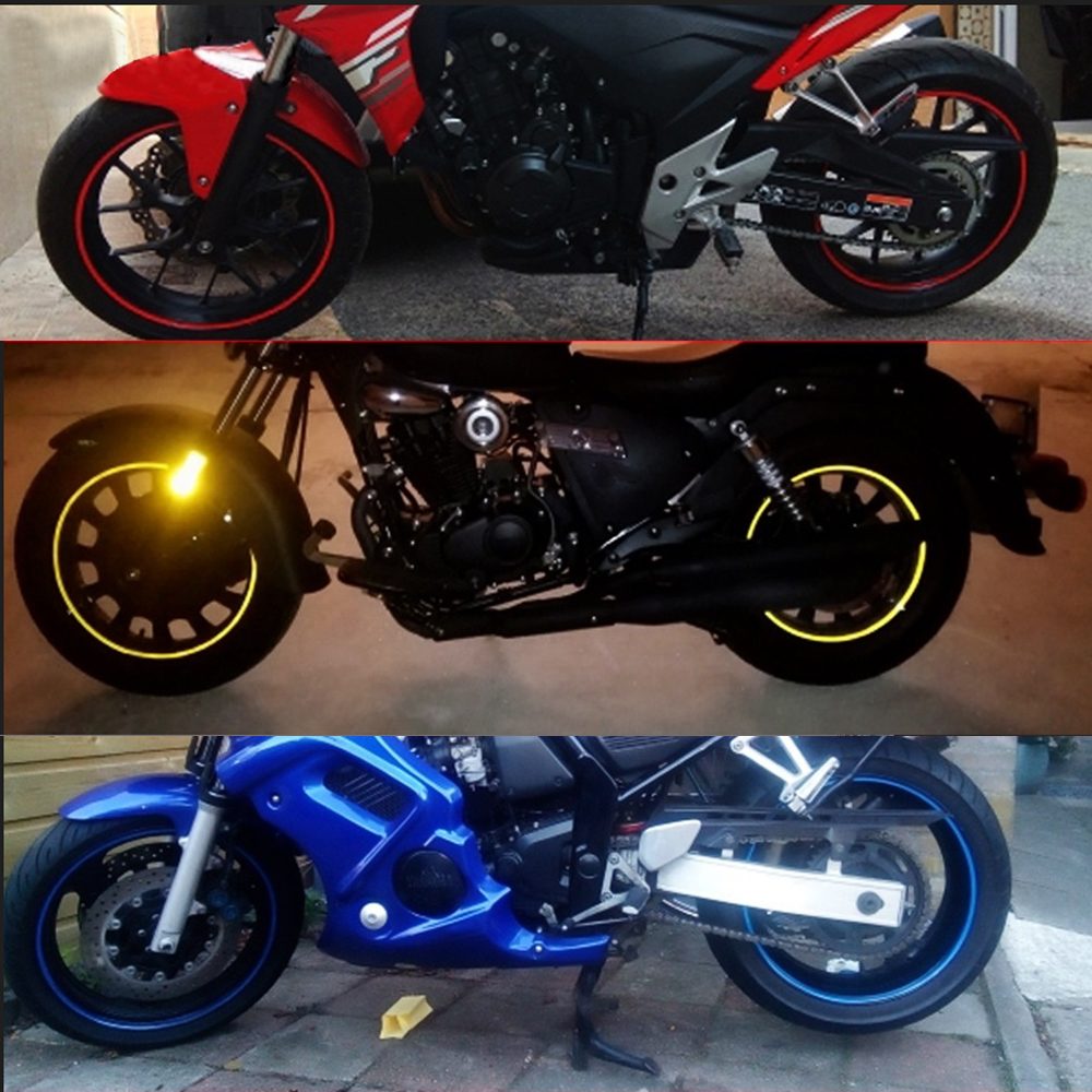 Nowa naklejka na kółko odblaskową krawędzi rower z taśmą dla Honda CB650F VTR1000F VFR750 800 VF750 RC51 DUCATI Motocyklowe naklejki motocyklowe