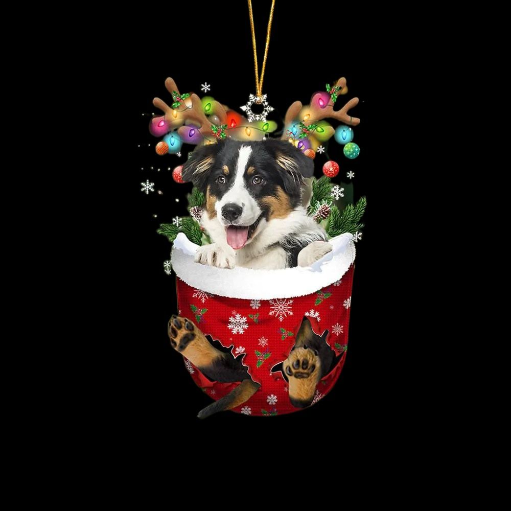 Joyeux noël chaussettes de chien de Noël bas de Noël décorations de pendentif arbre pour la maison