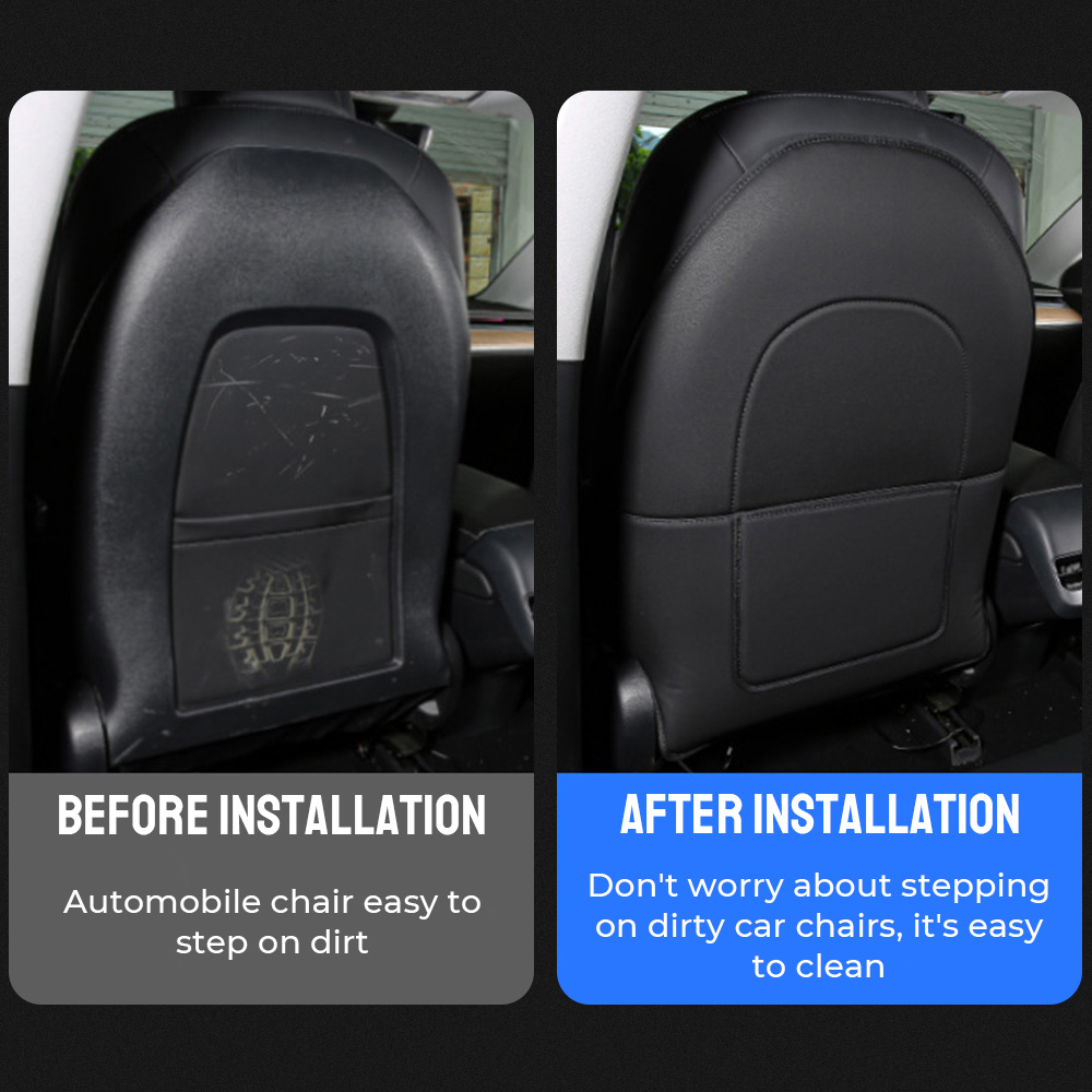 Anti Kick Pad with Storage Bag Car Seat Back Pad Protector For Tesla Model 3 Model Y Mat Children Anti Dirty Interior Decoration