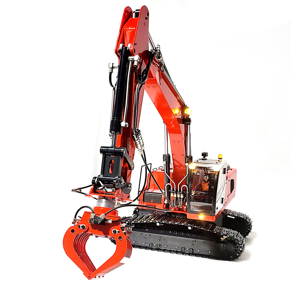 946 Excavator 1/14 RC Hydraulic Excavator Metal Model Send Dig Bucket Ripper Hydraulic Claw Excavator Model Adult RC Car Toy