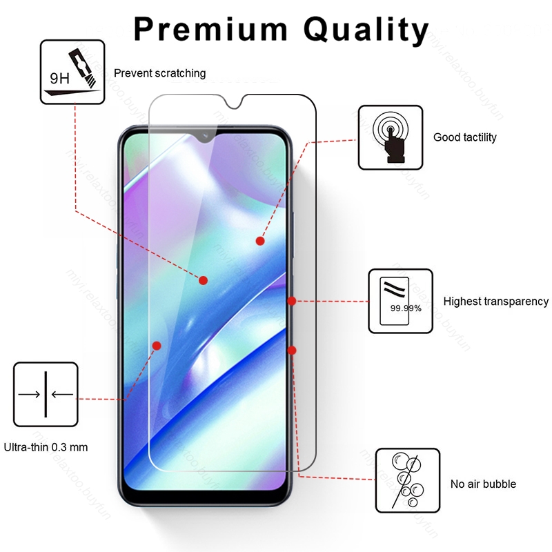 9h Verre de protection premium pour le royaume C30 C30S C31 C33 C35 Realmi C 30 30S 31 33 Film HD anti-explosion de protecteur d'écran