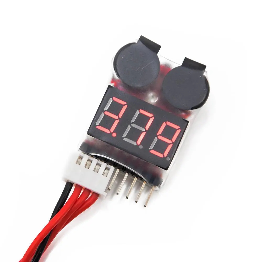 1-8S Lipo-Batteriespannungstester niedriger Spannungs-Summer Alarm-Batteriespannungsprüfer für RC-Auto-Drohnenhubschrauber
