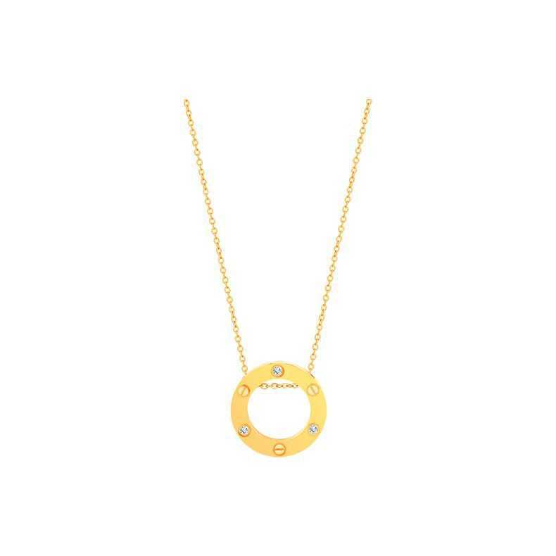 Designer charm Carter Big Cake Necklace Womens High Grade Round Full Diamond Sweater Chain Not Easy to Fade Fashion Personality Collar