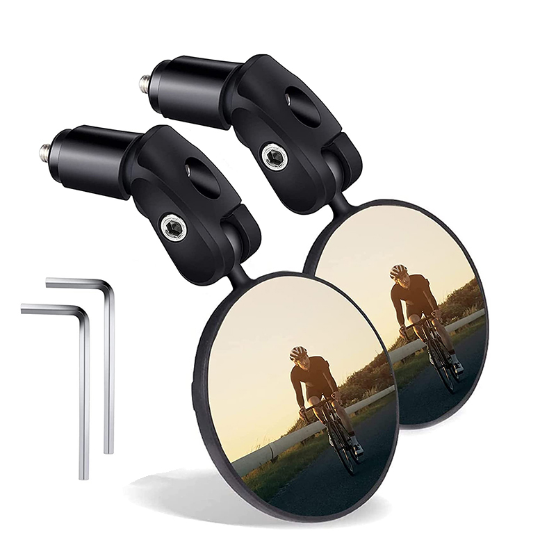 Mirror universal de bicicleta retrovisor Ajustable Rotado Ajustable Ciclismo amplio Ciclismo Manillar Espejos de vista trasera para accesorios para bicicletas de carretera MTB