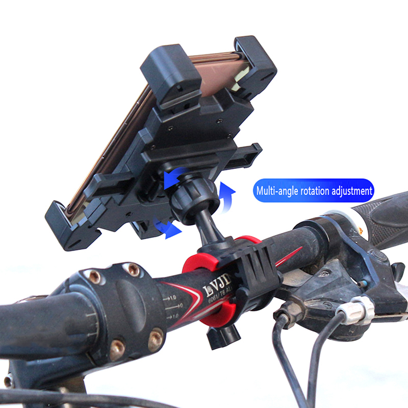 Bike Phone Holder Motorcycle 360° View Universal Bicycle Phone Holder For Mobile Phone Stand Shockproof Bracket GPS Clip