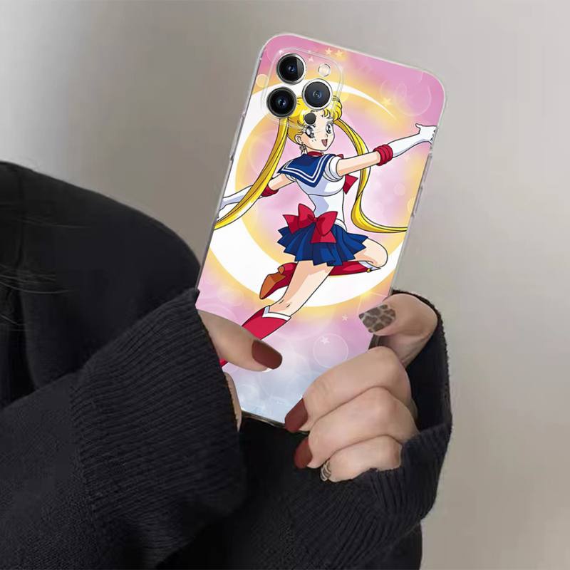 S-Sailor-M-Moon-Girl-telefonfodral för iPhone 8 7 6 6S plus X SE 2020 XR XS 14 11 12 13 Mini Pro Max Mobile Case