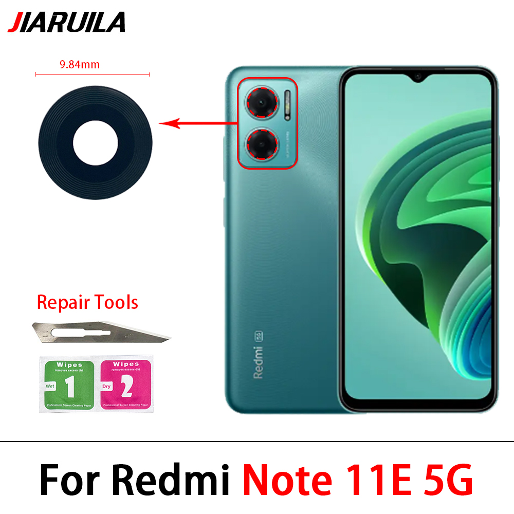 /lotes lentes de vidro traseiro traseiro original para Redmi Note 11 11s 11t 11e 10t 10 10s 9 9s 8t 8 Pro com adesivo de cola