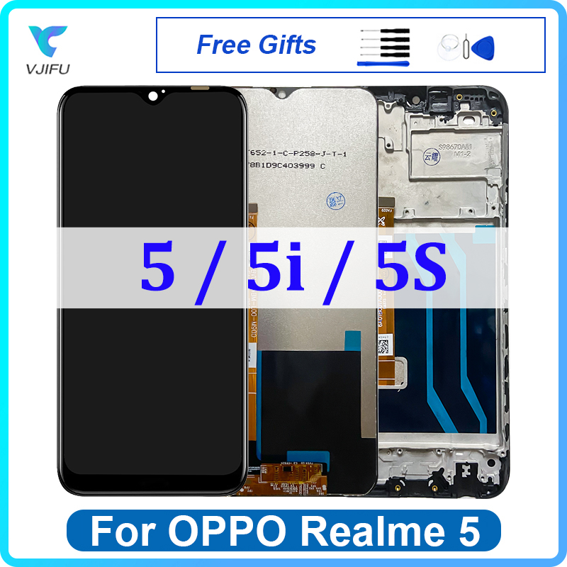 6.5 '' Оригинальный ЖК -дисплей для Oppo Realme 5 5i 5S дисплей сенсорный экран RMX1911 RMX1925 RMX20303