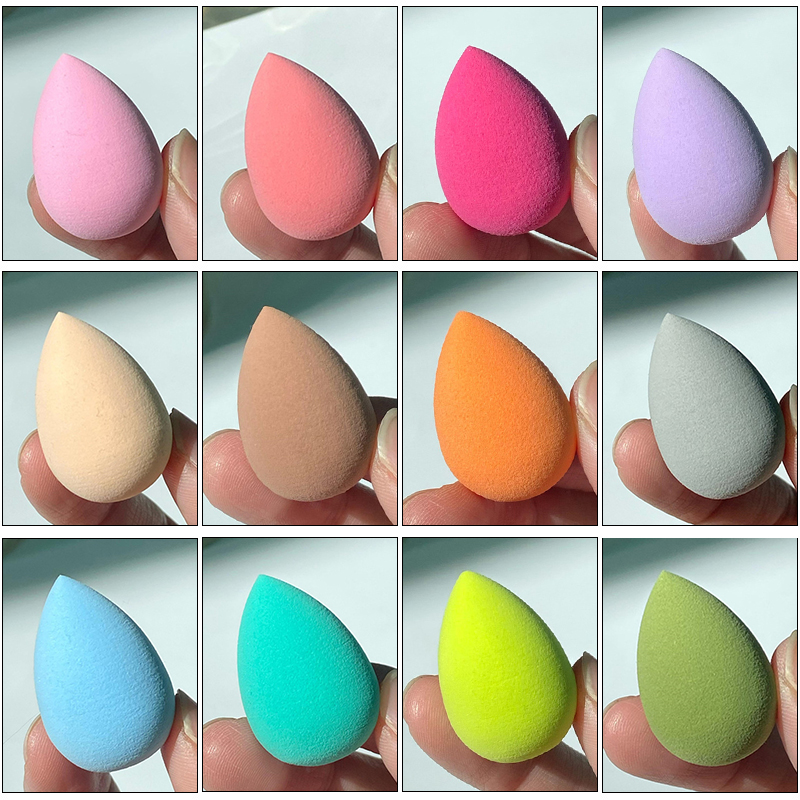 2 ~ Mini Beauty Egg Small Makeup Sponge Pouffle mouillé et sec Utiliser l'outil de maquillage de maquillage de maquillage à éponge de bouffée cosmétique mignonne douce