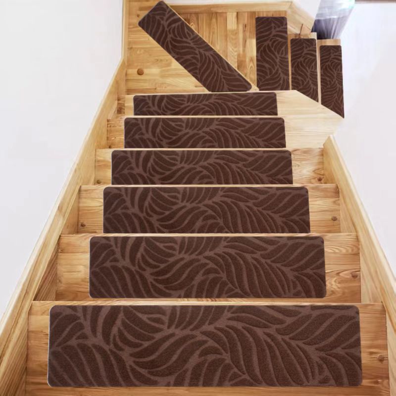 Self Adhesive Stair Tread Carpet Mats Anti-Skid Step Rugs Safety Solid Color Mute Floor Indoor Warm Pad 76x20CM for Home