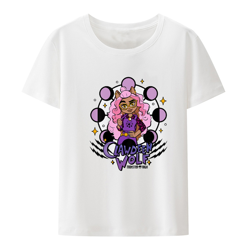 Kids Monster High Clawdeen Wolf T-shirt court-talon de loisir respirant tshirts graphiques Vêtements d'été pour hommes vêtements