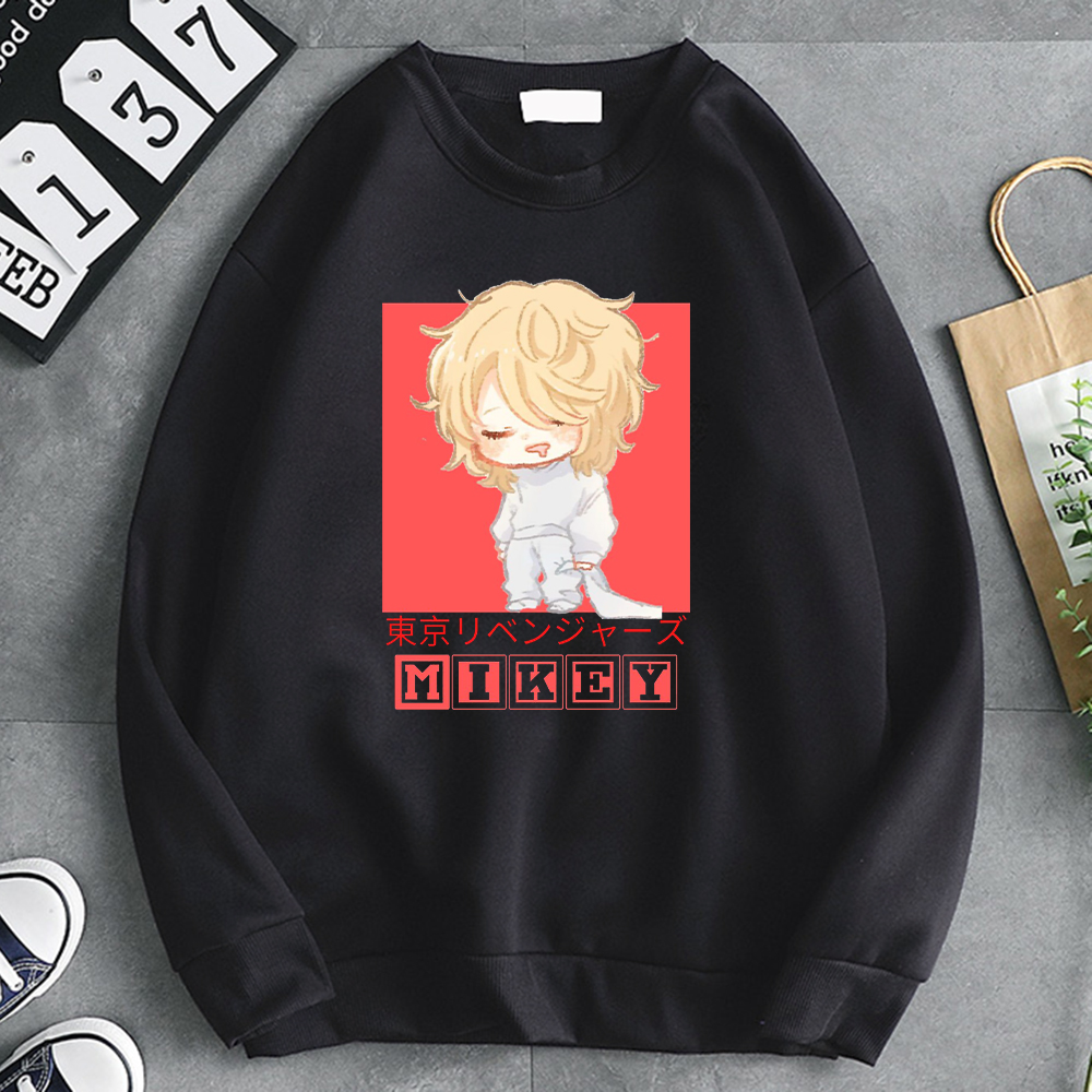 Kawaii Tokyo Rebegers Mikey Men's Hoodies bequeme Harajuku Anime -Männer Sweatshirts Manga Punk Koreanisch übergroße Herrenpullover