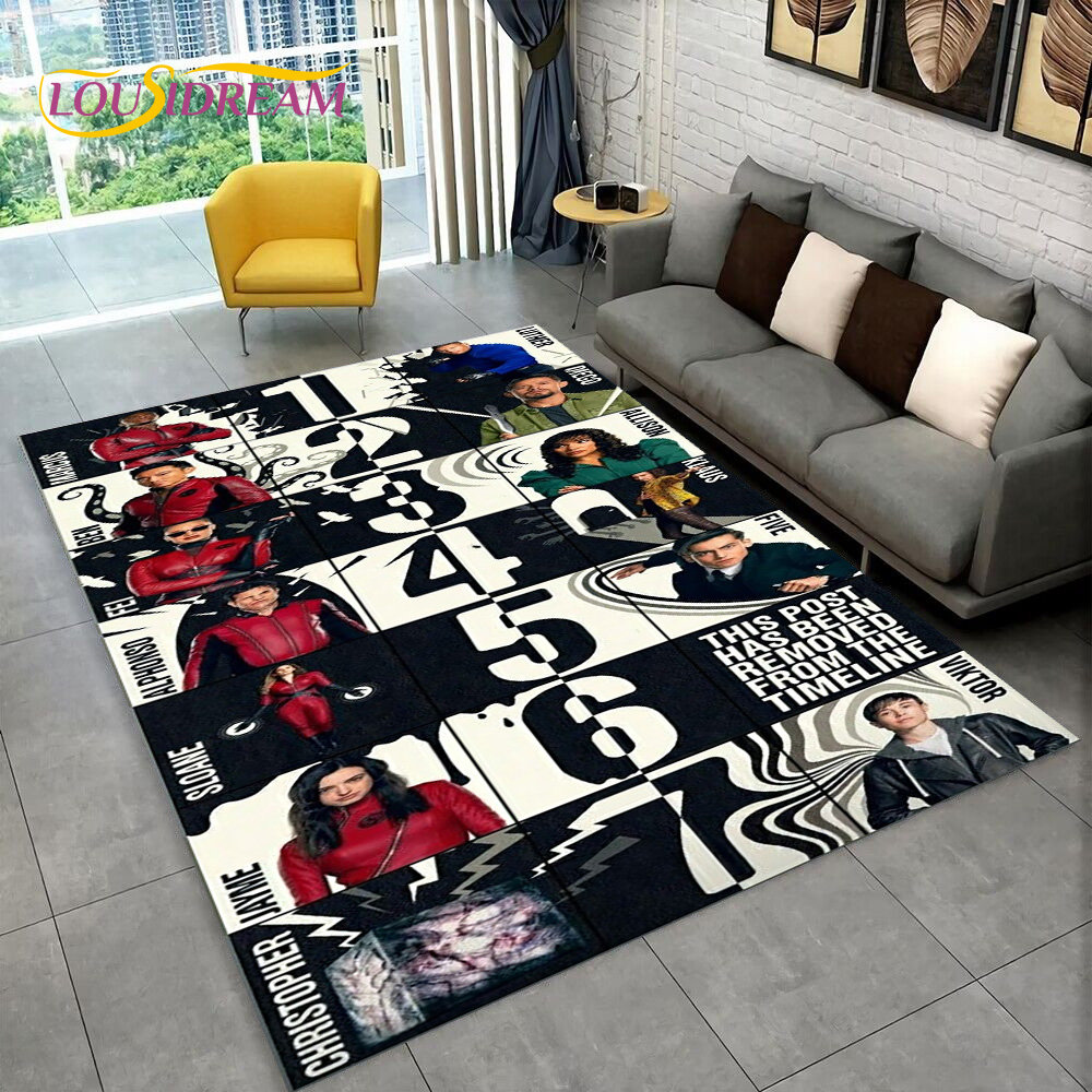 Le tapis de téléfilm de la télévision parapluie, tapis de tapis pour le salon de la maison de chambre à coucher décor de paillasson de chambre à coucher, jeu de sol non glissant