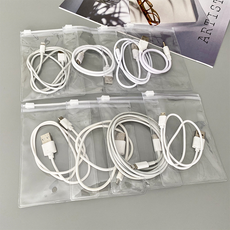 STOBAG MOCTED TRANCERENT PVC CABLEST Упаковка для упаковки сумки на молнии на молнии на молнии