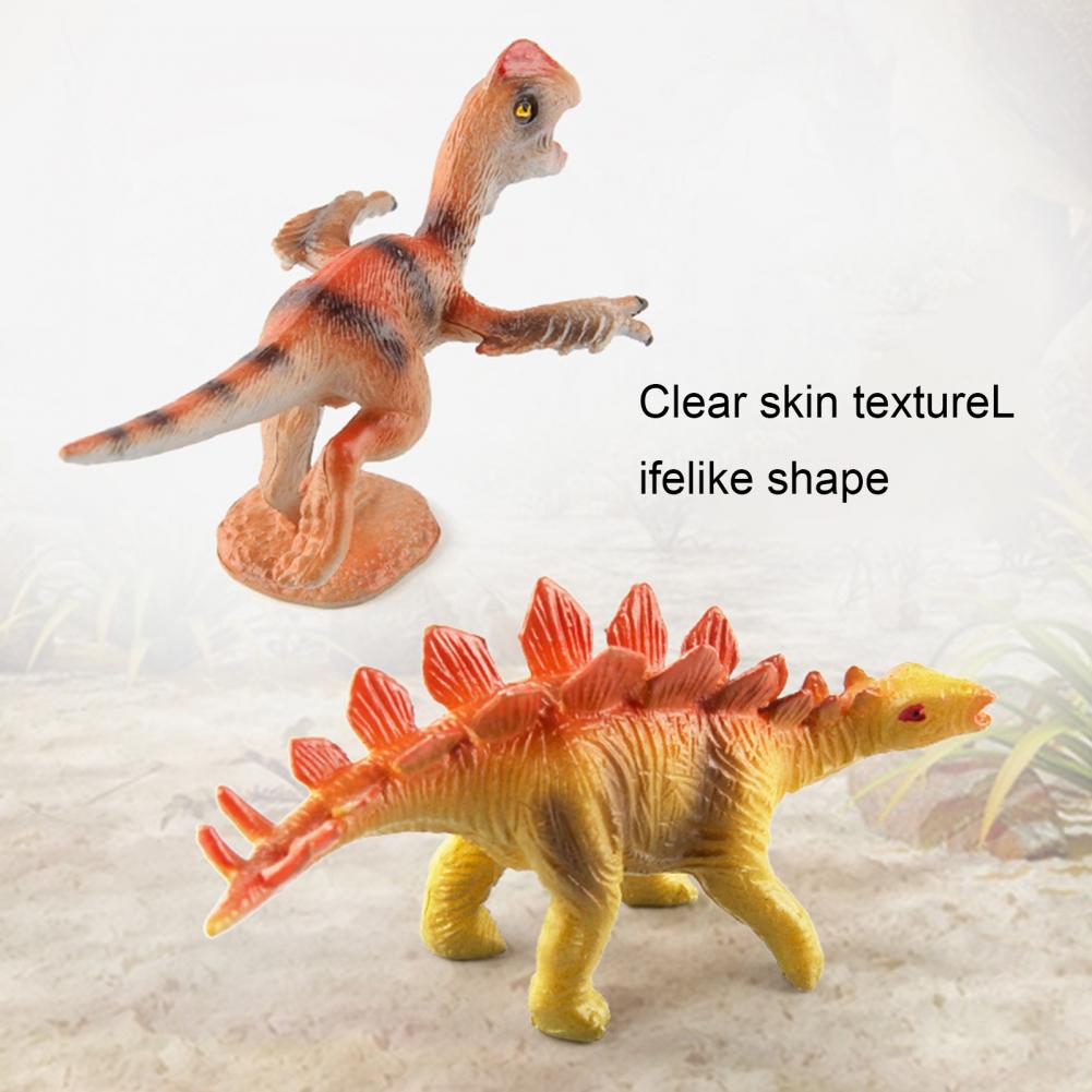 12st. Dinosaurmodellleksaker Tyrannosaurus Rex Stegosaurus Velociraptor Pterosaur Miniature figur Ornament Plastic Jurassic Anim