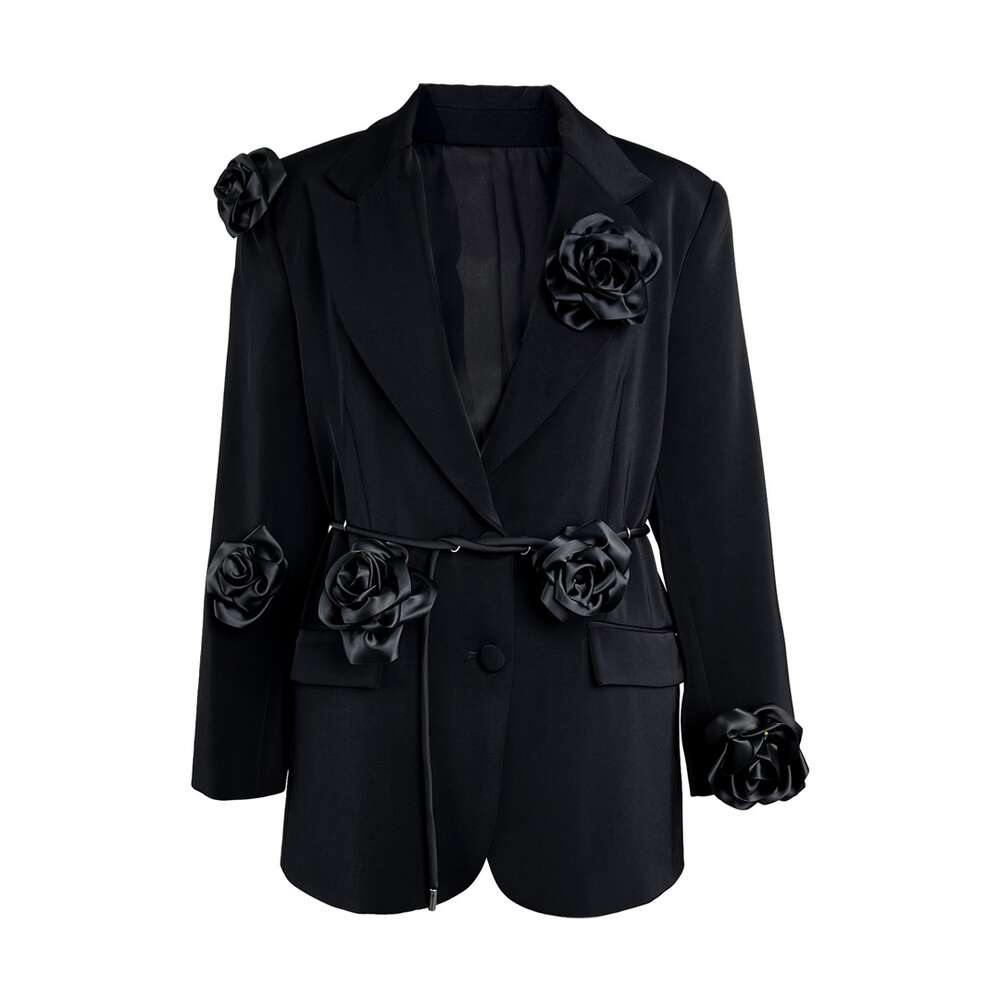 2024 Kvinnokläder Floral Belted Blazer Spring Summer New 409