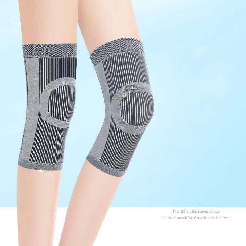1 par de la rodilla delgada de verano Fibra de poliéster Fibra transpirable Anti-Swors-Aftsorbing Sports Knee Protector de rodilla elástica de rodilla alta
