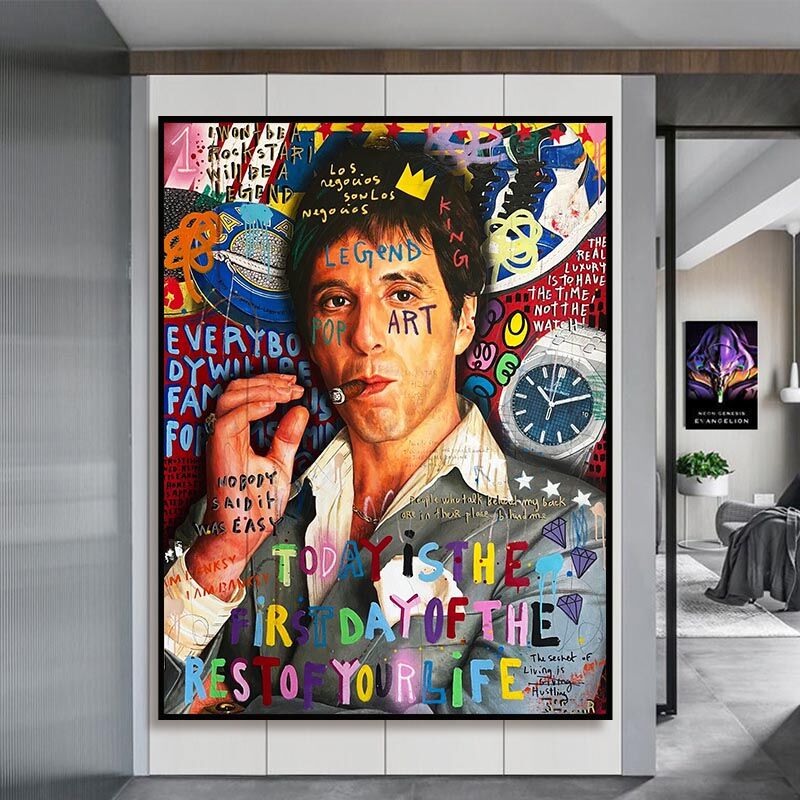 Street Graffiti Pop Art célèbre Portrait Affiche Print toile Peinture Retro Banksy Wall Art for Living Room Home Decor Cuadros