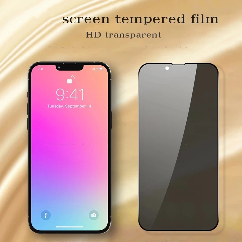 Anti-Spy-Temperaturglas für iPhone 14 13 12 11 Pro Max Privatsphäre Screen Protector für iPhone XS Max XR SE 7 8 14 plus 14pro