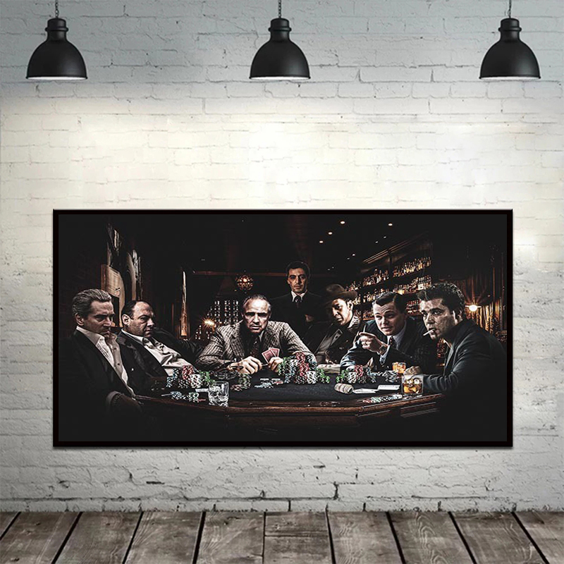 Classic Gangster Last Supper Wall Art Prints Canvas Painting Hot Movie Monroe Poster Pictures Prints for Living Room Home Decor