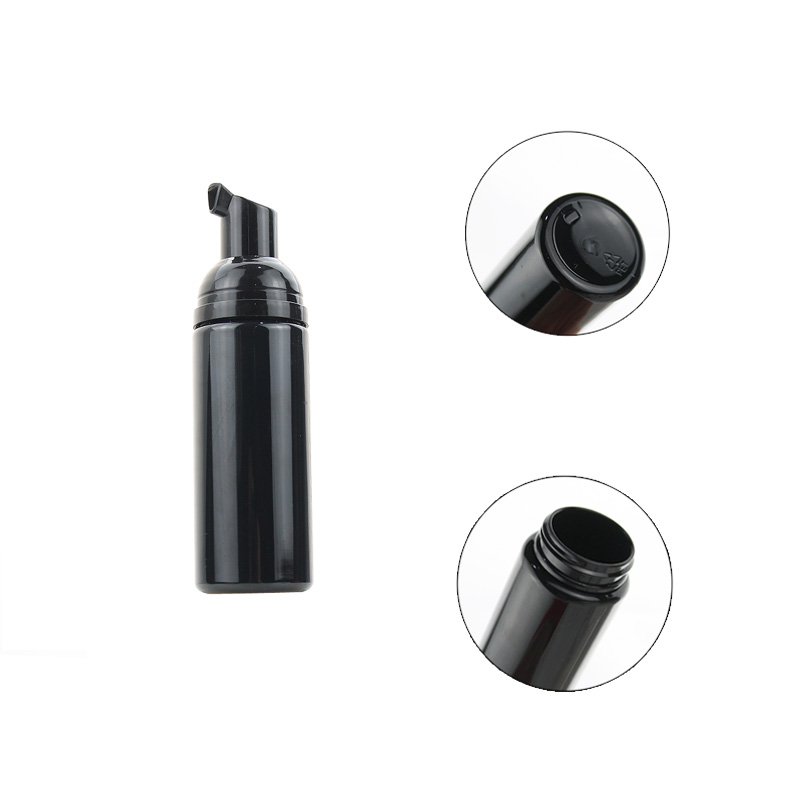 Plastic Foam Pump Bottle 50ml Black Cleaner Soap Shampoo Dispenser Foam Container Empty Bottle Refillable Bottles Travel
