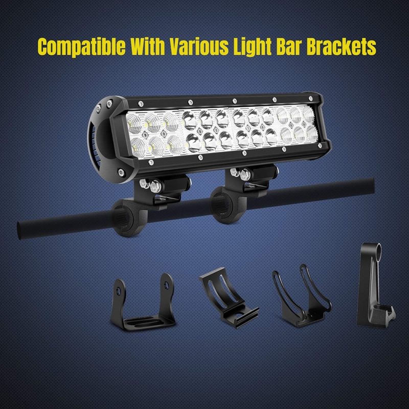 Kit di montaggio orizzontale a LED LED Auto Kit di montaggio a base di morsetto 19-52 mm, supporto rotolo di morsetto della barra di luce a LED ATV UTV e camion