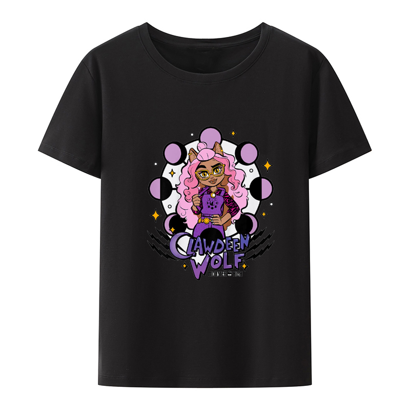 Kids Monster High Clawdeen Wolf T-shirt court-talon de loisir respirant tshirts graphiques Vêtements d'été pour hommes vêtements