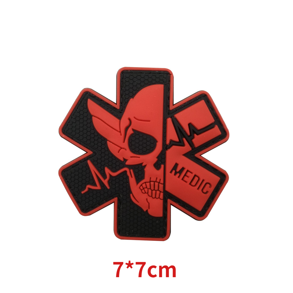 إنقاذ دولي الطوارئ الطبية الحمراء عشرة شارة إنقاذ الأفعى المطرزة PVC Arm Badge Magic Sticker Salting Patches
