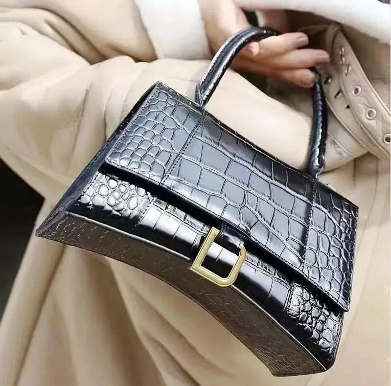 Sac de créateur de haute qualité 10A Sac à main de luxe de luxe Crocodile en cuir crossbody Sacs d'épalsine rose blanc noir