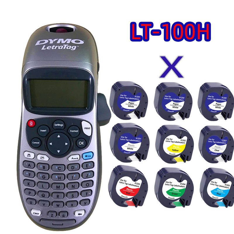 Dymo LetraTag LT-100H Handheld Label Maker Compatible for 12mm Letra Tag 91201 91200 12267 91202 Label Tapes