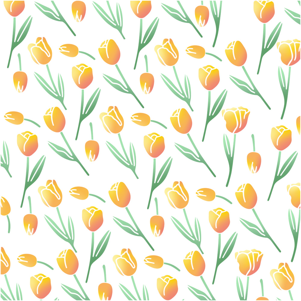 MangoCraft Spring Tulip Flowers Stencil For Decor DIY Scrapbooking Embossing Stencils For Cards Album Crafts Background
