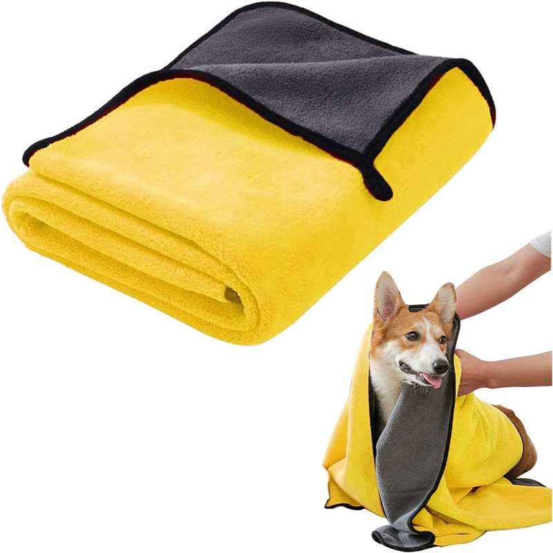 Ręcznik dla zwierząt Szybki suchy ręcznik do kąpieli szlafrok miękki Włókno Włókno Cat Ręcznik Dogodna czyszczenie zwierząt domowych akcesoria dla zwierząt domowych