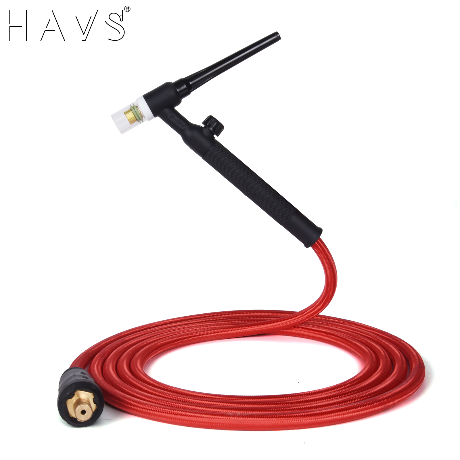 3.8m12.5ft/7.6m25ftTIG WP17 Welding Torch Series 150A TIG w/ LDT-917F Connector Power Cable Red Gas Hose