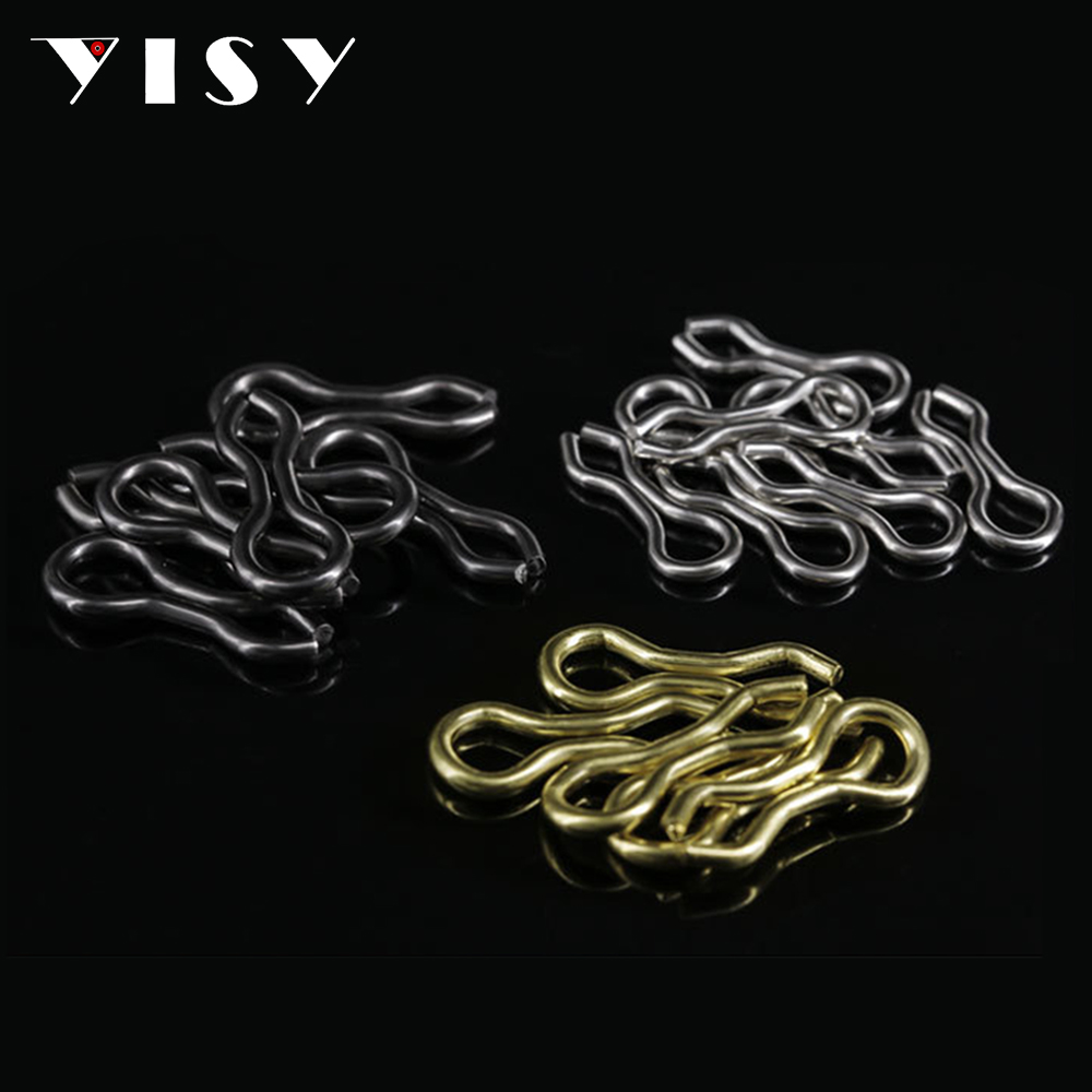 Yisy 50st Black Gold Carp Fishing Spay Rings Leader Sinker Eyes Fishing Connector för karp riggtillbehör Terminal tackling