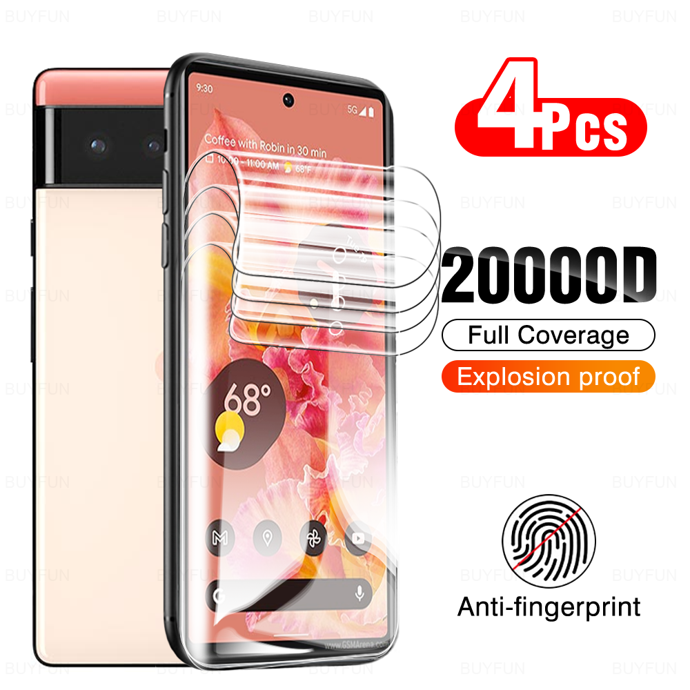 4st hydrogelfilm inte glas för Google Pixel 6 7 7 Pro Screen Protector för GooglePixel 4 4A 5 5A 6A 6 7PRO PIXEL6 6PRO PIXEL7