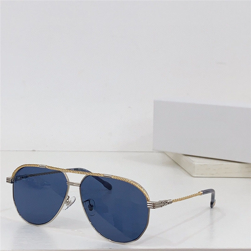 نظارة شمسية جديدة تصميم الأزياء 40024U معابد الحبل المعدنية الأناقة والأناقة النمط الشهير UV400 حماية نظارات