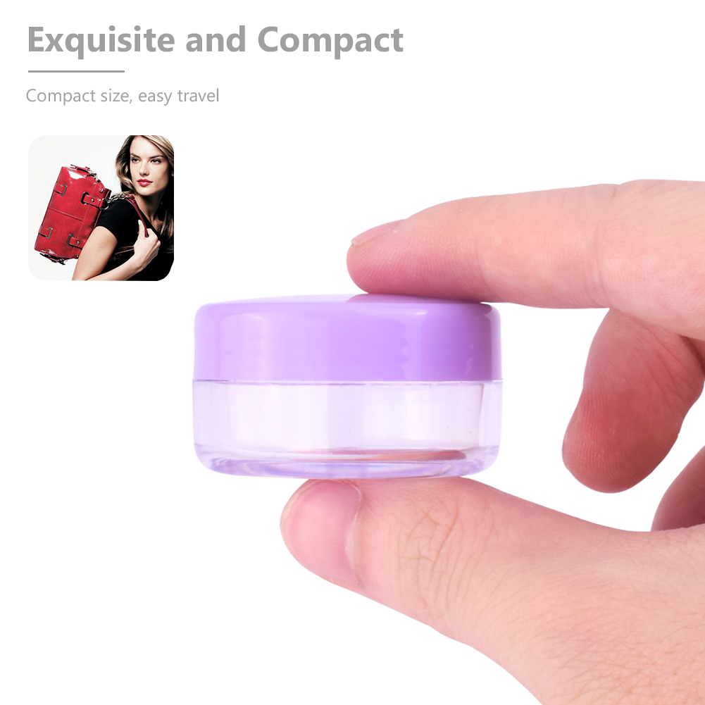 / de maquillage en plastique vide Nail Art Perle Conteneur de rangement de rangement portable Portable Jar Pot Boîte Round Bouteille 10G 15G 20G