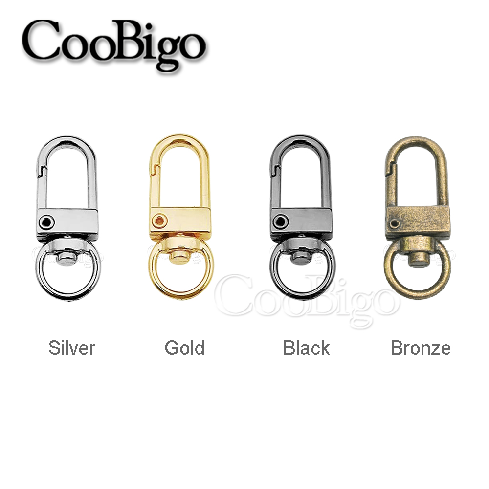 Metal Rotating Lobster Clasp Hooks Keychain Dog Buckle for Handbag Bag Key Ring Chain Connector Jewelry Making DIY Accessories