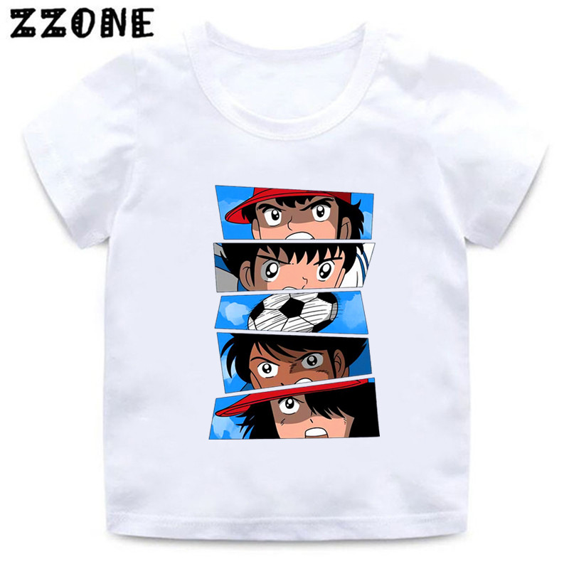 Anime Captain Tsubasa Le Petit Footballer Print Kids T-Shirts Funny Girls Clothes Baby Boys T shirt Summer Children Tops,ooo2309