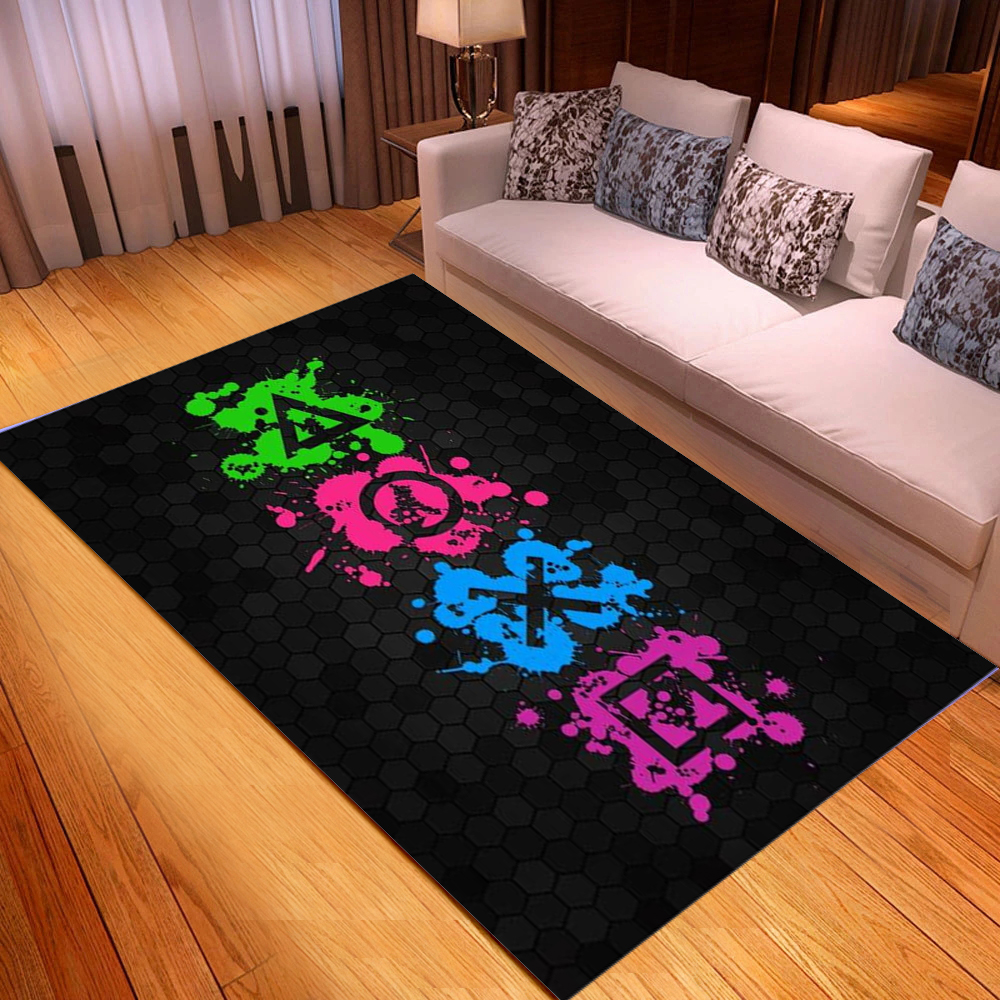 ゲームコンソールシンボルカーペットゲームゾーンラグティーンカワイイリビングルームベッドルームアニメカーペット子供の美学装飾マット