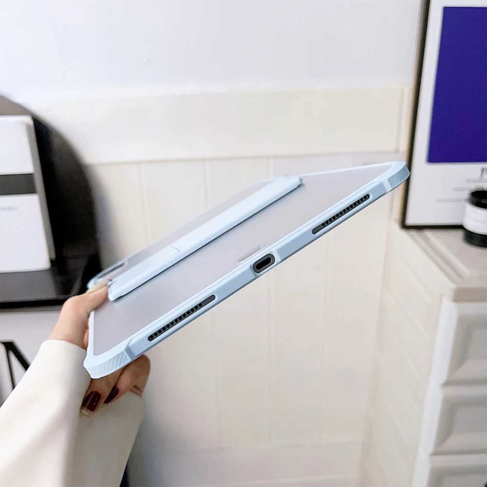 Tablet PC Cases Torby anty-kółka stojak na iPad Pro 12,9 11 10,5 10 Air 5 4 3 2 Mini 1 2022 2021 2020 Pokrywa Przezroczysta Mat Tablet Shell 240411