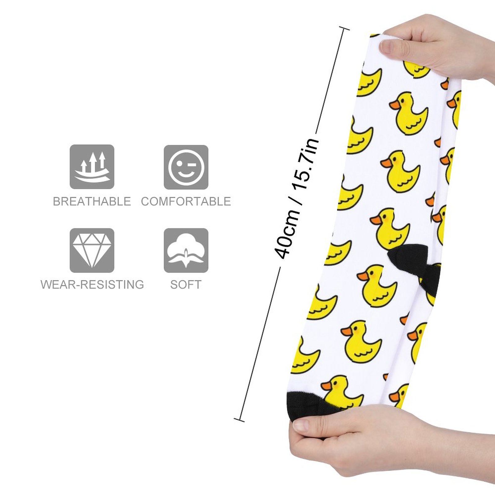 Design Duck Carino: Funny Duck Gift Shirt Socks Socks Winter Men Funny Gift Hockey