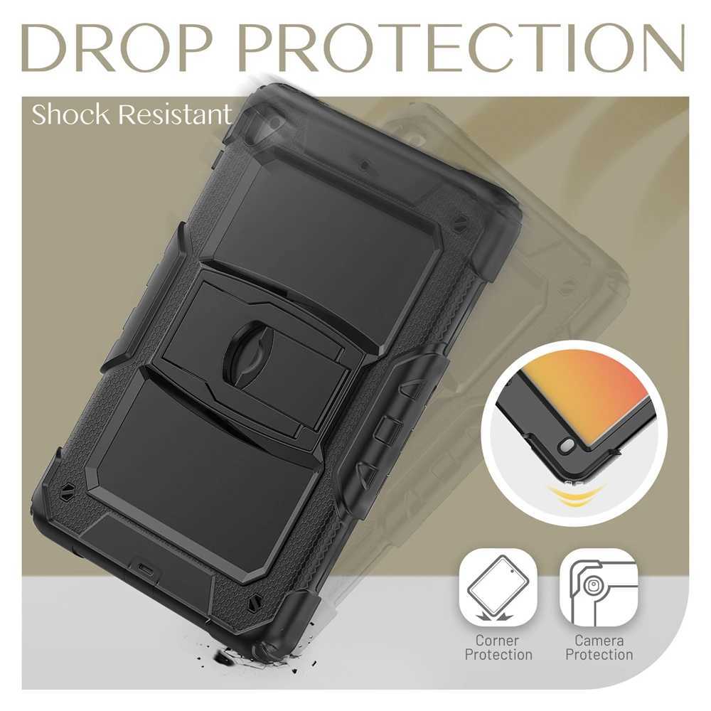 Tablet PC Cases Sacs pour iPad 9.7 2018 2017 AIR 2 PRO 9.7 2016 A1566 A1822 A1893 Case Kids Safe Silicon PC Hybride Stand Tablet Cover 240411