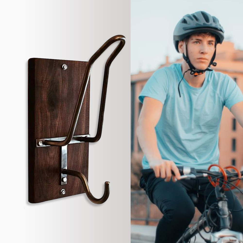 Casqueur de moto étagère mural étagère en bois support support de support de manteau multi-fonctionnalités